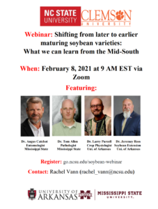 Cover photo for Webinar: Shifting From Later to Earlier Maturing Soybean Varieties